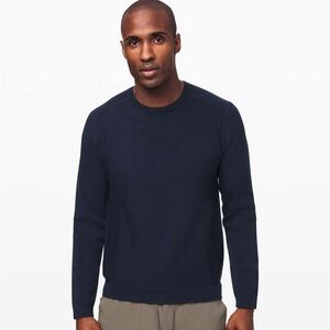 Lululemon Alpine Air Merino Wool Crew Sweater in True Navy